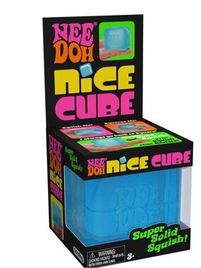 Needoh Sealed Package - Nice Cube Blue Stress Squish Toy